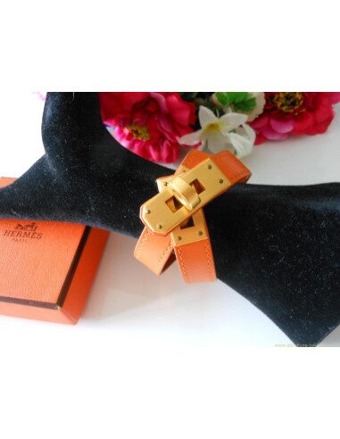 BRACELET HERMES DOUBLE TOUR ORANGE