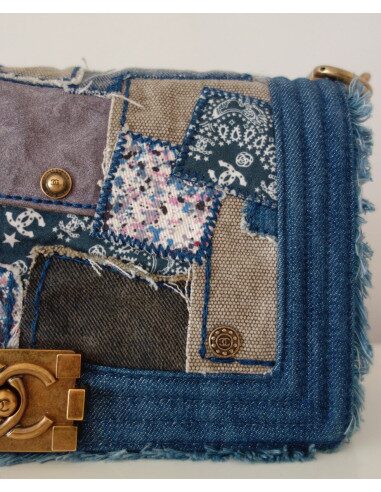 SAC CHANEL BOY JEAN BLEU