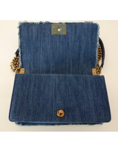 SAC CHANEL BOY JEAN BLEU