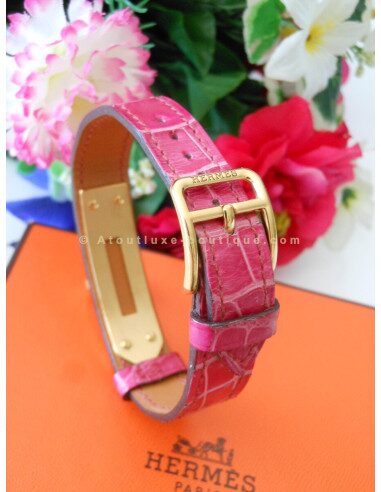 MONTRE HERMES KELLY - OR JAUNE MASSIF et DIAMANTS