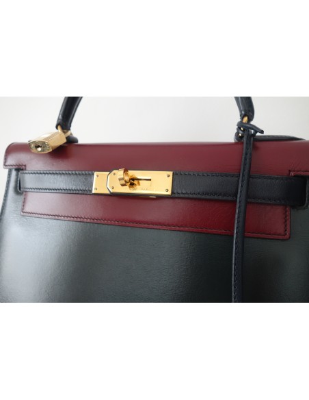 SAC HERMES KELLY BOX 28 TRICOLORE