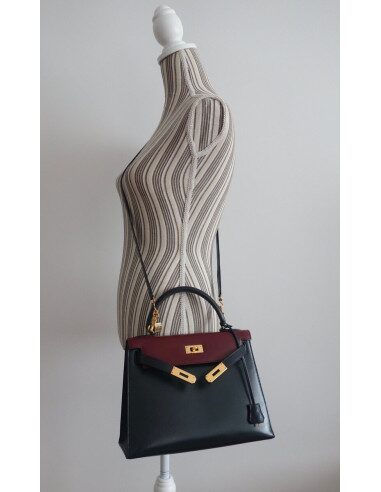 SAC HERMES KELLY BOX 28 TRICOLORE