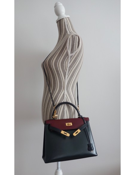 SAC HERMES KELLY BOX 28 TRICOLORE