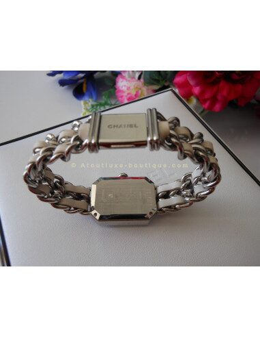 MONTRE CHANEL PREMIERE ACIER / CUIR BLANC