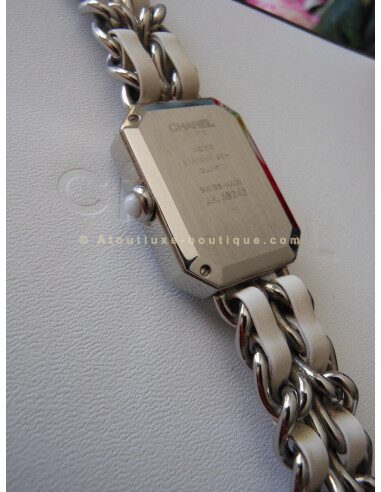 MONTRE CHANEL PREMIERE ACIER / CUIR BLANC