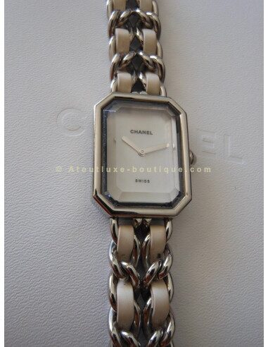 MONTRE CHANEL PREMIERE ACIER / CUIR BLANC