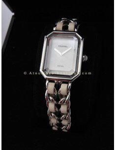 MONTRE CHANEL PREMIERE ACIER / CUIR BLANC