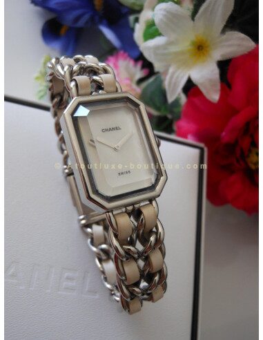 MONTRE CHANEL PREMIERE ACIER / CUIR BLANC