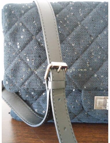 SAC CHANEL 2.55 TWEED ET SEQUINS XXL