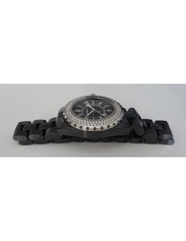 MONTRE CHANEL J12 FULL DIAMANTS NOIRE POUR DAME