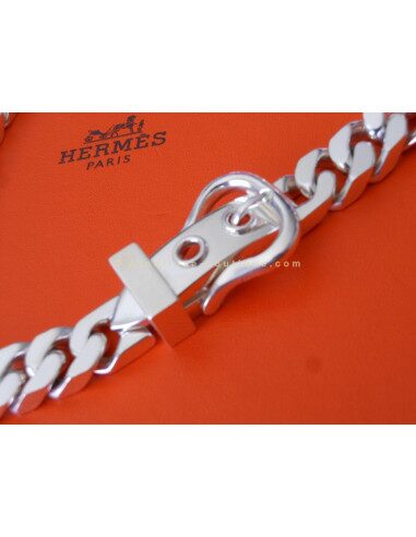 COLLIER HERMES SELLIER EN ARGENT
