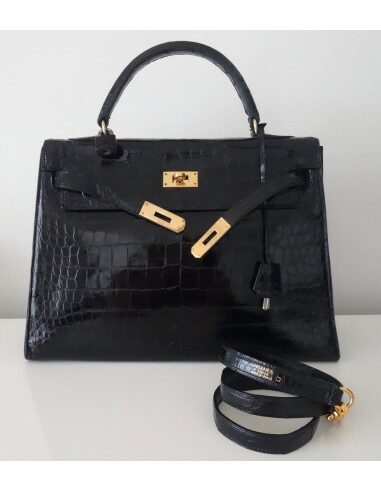 SAC HERMES KELLY CROCODILE 32