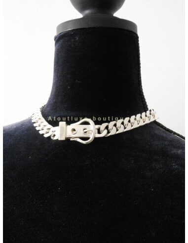 COLLIER HERMES SELLIER EN ARGENT
