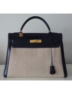 SAC HERMES KELLY BI-MATIERE
