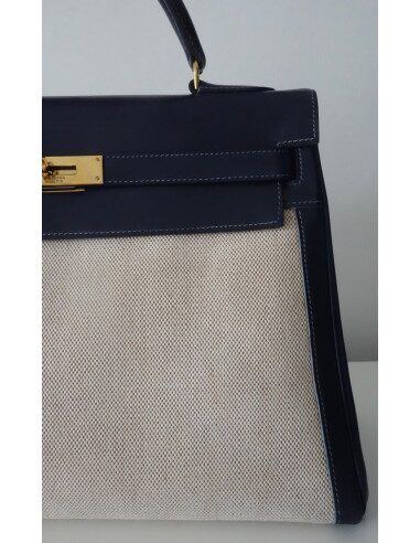 SAC HERMES KELLY BI-MATIERE