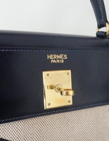 SAC HERMES KELLY BI-MATIERE