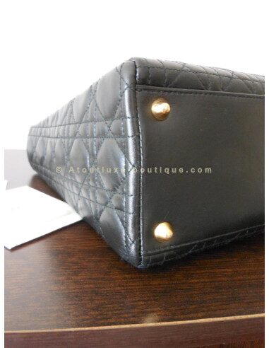 SAC LADY DIOR NOIR --- GRAND MODELE