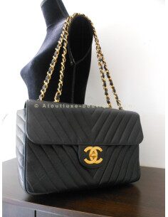 SAC CHANEL MADEMOISELLE JUMBO CHEVRON 2