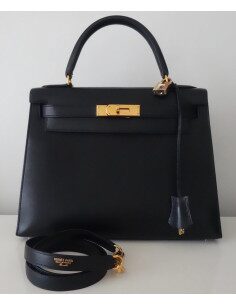 SAC HERMES KELLY 28 NOIR 2