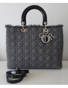 SAC LADY DIOR GRIS GM 2