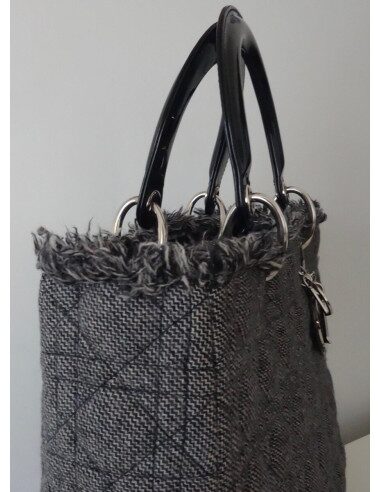 SAC LADY DIOR GRIS GM