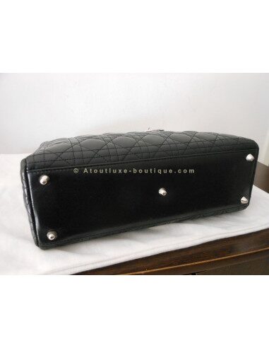 SAC LADY DIOR GRAND MODELE - NOIR
