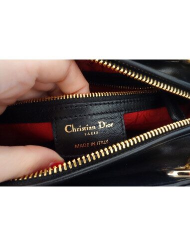 SAC LADY DIOR NOIR MEDIUM