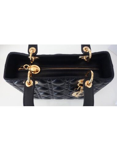 SAC LADY DIOR NOIR MEDIUM