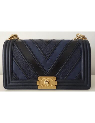 SAC CHANEL BOY CUIR ET GALUCHAT 2017