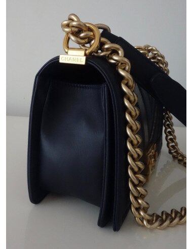 SAC CHANEL BOY CUIR ET GALUCHAT 2017