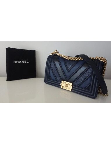 SAC CHANEL BOY CUIR ET GALUCHAT 2017