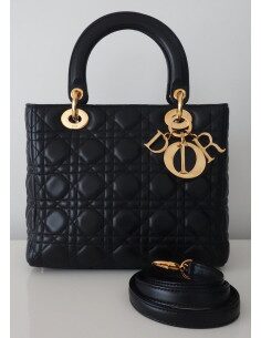 SAC LADY DIOR MEDIUM NOIR