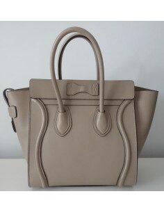 SAC CELINE MICRO LUGGAGE CUIR GRIS 2
