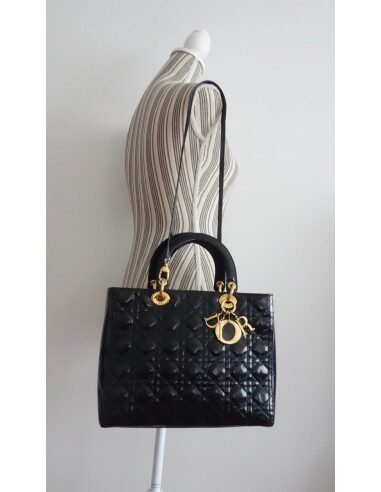 SAC LADY DIOR GRAND MODELE NOIR