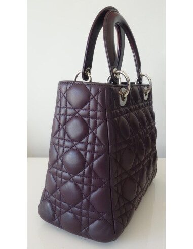 SAC LADY DIOR CUIR MOYEN MODELE
