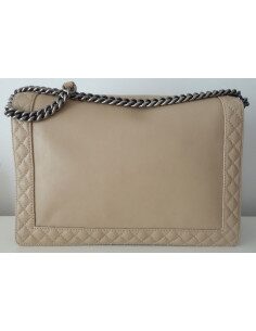 SAC CHANEL BOY TGM CUIR BEIGE 2