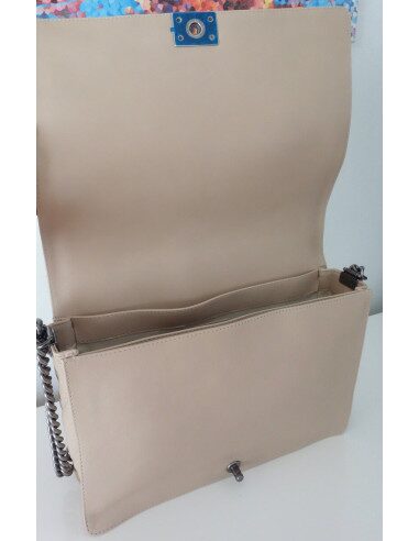 SAC CHANEL BOY TGM CUIR BEIGE
