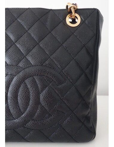 SAC CHANEL PETIT SHOPPING CUIR CAVIAR NOIR
