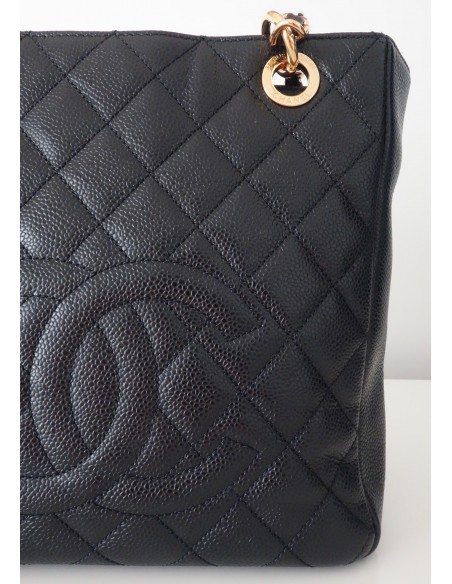 SAC CHANEL PETIT SHOPPING CUIR CAVIAR NOIR