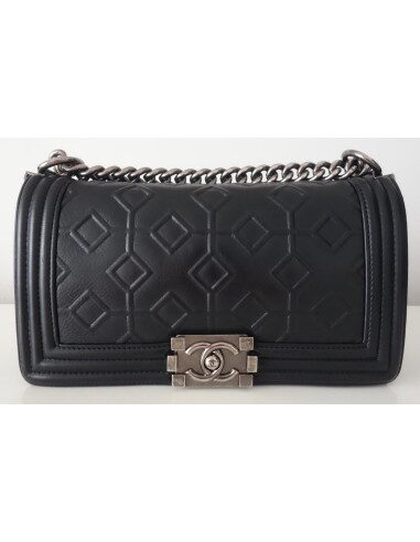 SAC CHANEL BOY CUIR NOIR
