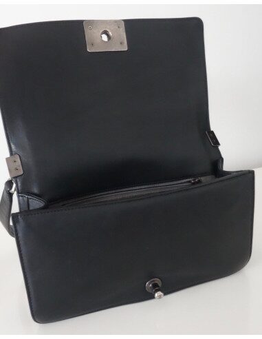 SAC CHANEL BOY CUIR NOIR