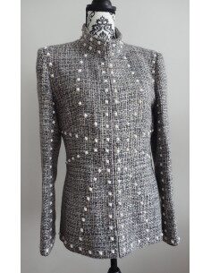 VESTE CHANEL TWEED MULTICOLORE 2