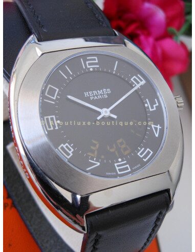 MONTRE HERMES ESPACE DOUBLE TOUR NOIR