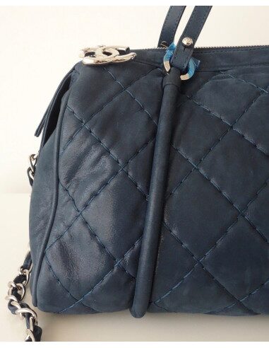 SAC CHANEL SHOPPING BLEU
