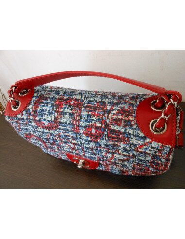 SAC CHANEL MADEMOISELLE GM CUIR / TWEED