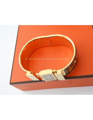MONTRE BRACELET HERMES LOQUET THEME CHEVAUX