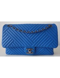 SAC CHANEL CLASSIQUE BLEU ELECTRIQUE GM