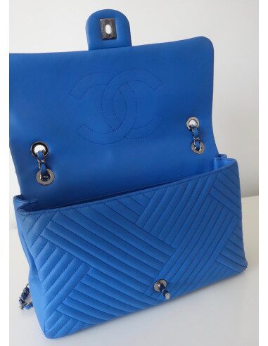 SAC CHANEL CLASSIQUE BLEU ELECTRIQUE GM
