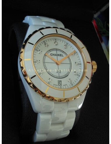 MONTRE CHANEL J12 - OR ROSE ET DIAMANTS