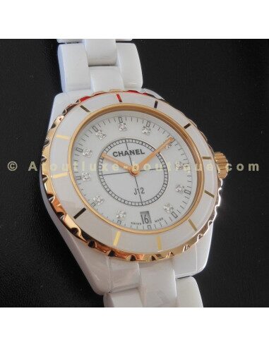 MONTRE CHANEL J12 - OR ROSE ET DIAMANTS